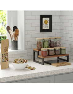 Organizador de especias Waissdea 2 niveles 34 cm color retro 2