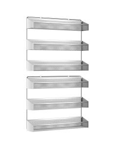 Estante Colgante de Especias AULEDIO 3 Niveles Cromo 2