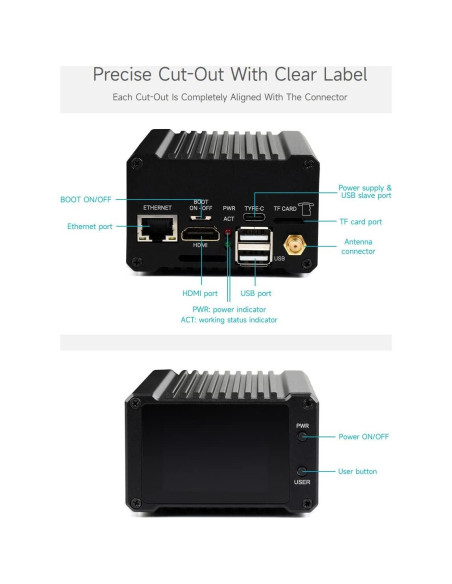 Almacenamiento en Red Waveshare CM4-NAS-Double-Deck 0.6kg