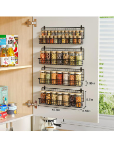 Estante de Especias X-cosrack 4 Niveles Montado en Pared 2