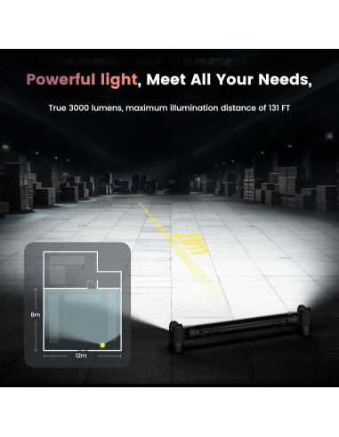 Luz de trabajo LED ETOOLAB 3000LM recargable magnética