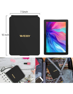 Espejo de Maquillaje WEILY Portátil LED 72 Luces Táctil Negro 2