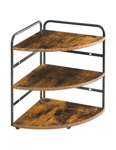 Estante Esquinero IBUYKE 3 Niveles Ajustable Marrón