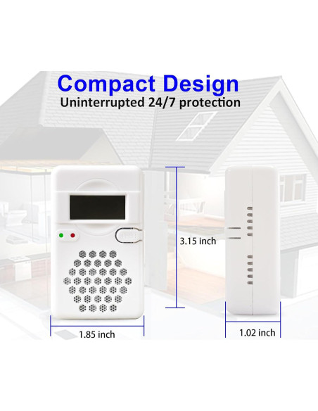 Paquete de 2 Detectores de Monóxido de Carbono USBNOVEL Paquete de 2 Detectores de Monóxido de Carbono USBNOVEL