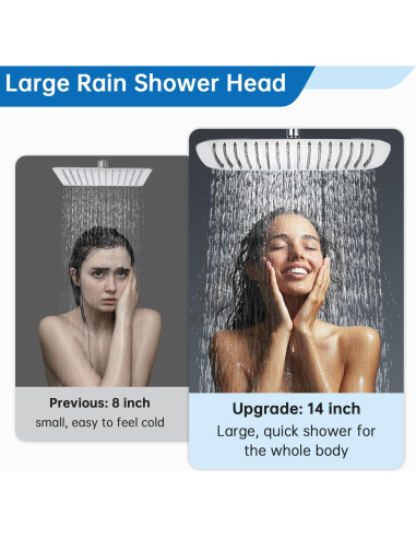 Cabezal de Ducha de Lluvia G-Promise 35 cm Cromo Ajustable