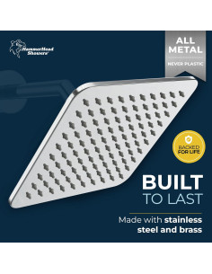 Cabezal de Ducha HammerHead Showers 20x10 cm Metal Cromo 2