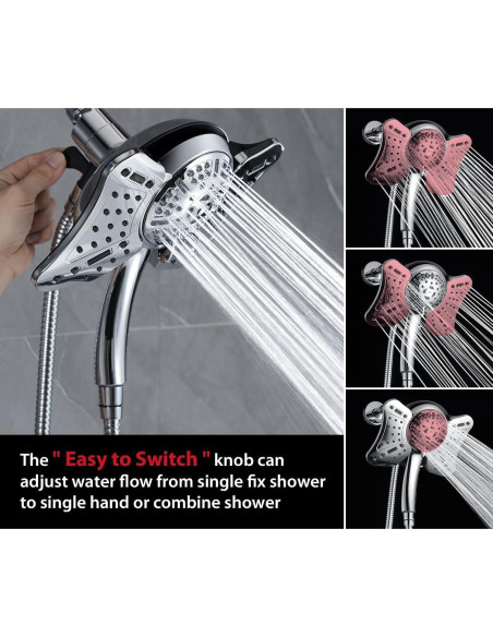 Cabezal de Ducha GRICH 2 en 1 con Manguera 152 cm