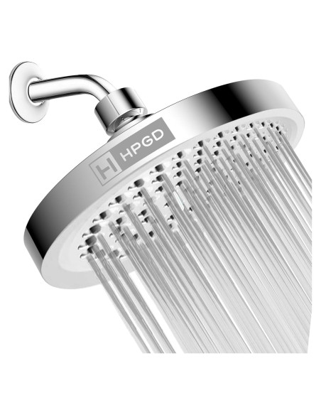 Cabezal de Ducha HPGD 6" Alta Presión Cromo Antitaponamiento