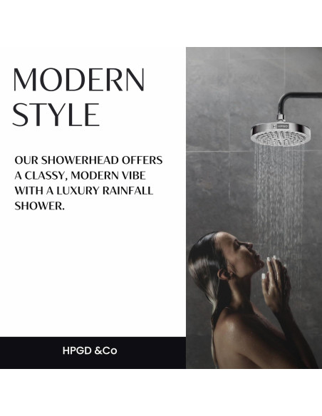 Cabezal de Ducha HPGD 6" Alta Presión Cromo Antitaponamiento