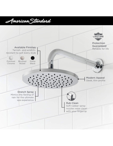 Cabezal de Ducha American Standard Studio S 20cm Cromo