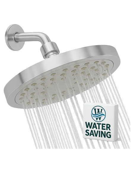 Cabezal de Ducha Ahorra Agua Winthorpe 6,81 L/min Cromo