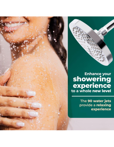 Cabezal de Ducha Ahorra Agua Winthorpe 6,81 L/min Cromo