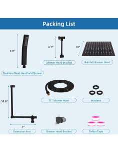 Cabezal de Ducha Hygie Rinse 10" Acero Inoxidable Bronce 2