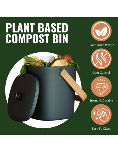 Contenedor de Compostaje Bamboozle 3,63 kg Grafito