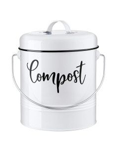 Contenedor de Compost de Cocina DAYYET 1.3 Galones Blanco