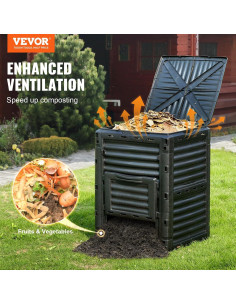 Bin de Compostaje VEVOR 80 Galones para Jardín Exterior 2
