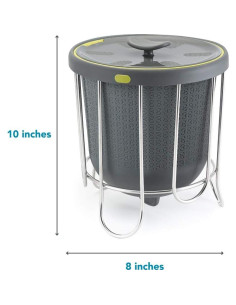 Compostador de Cocina Polder 3,79L Silicona Flexible Gris/Verde 2