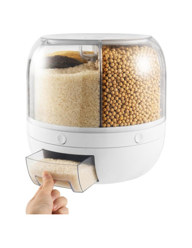 Dispensador de Granos Rotativo 360 Shawtuuy 8.45L 6 Rejillas