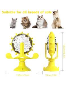 Dispensador de golosinas para mascotas AKAKL Amarillo 360 2