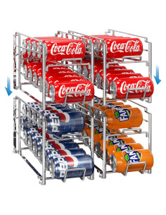 Dispensador de Latas Simple Houseware Cromo Paquete de 4