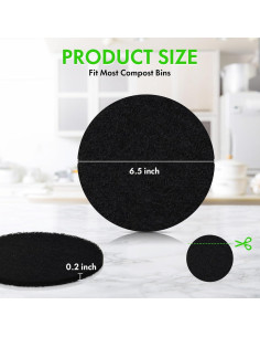 Filtros de carbón activado ENLOY para cubos de compostaje 12u 2