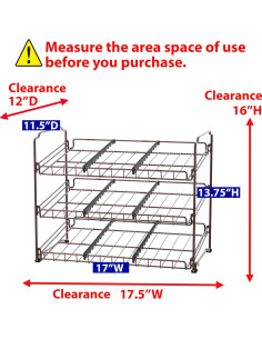 Organizador apilable de latas SimpleHouseware bronce 3 estantes 2
