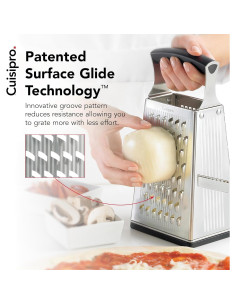 Rallador de Caja Cuisipro Acero Inoxidable 4 Lados Apto Lavavajillas 2