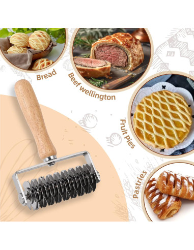 Cortador de Rodillo de Rejilla JuyVerq para Pasteles 21.3x14.3cm