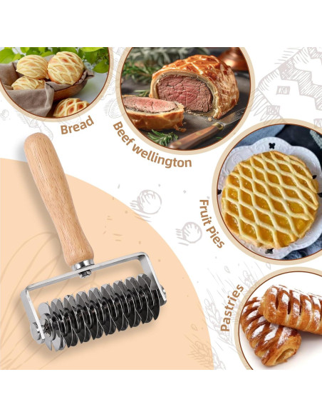 Cortador de Rodillo de Rejilla JuyVerq para Pasteles 21.3x14.3cm