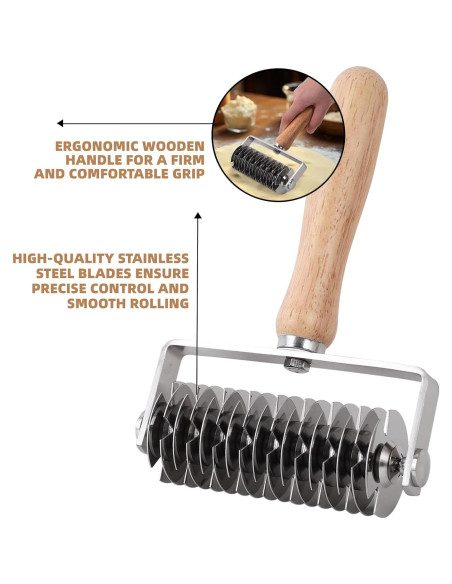 Cortador de Rodillo de Rejilla JuyVerq para Pasteles 21.3x14.3cm