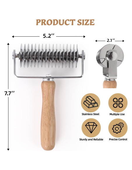 Cortador de Rodillo de Rejilla JuyVerq para Pasteles 21.3x14.3cm