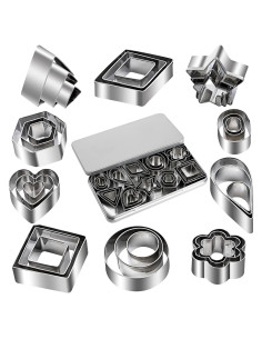 Conjunto Cortadores de Galletas Mini Magigift - 30 Piezas Acero Inoxidable