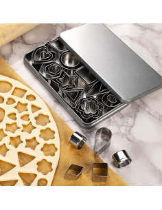 Conjunto Cortadores de Galletas Mini Magigift - 30 Piezas Acero Inoxidable 2