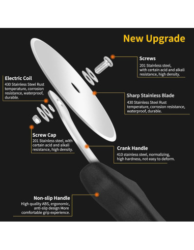 Cortador de Pizza Yinghezu Acero Inoxidable 23,66 cm