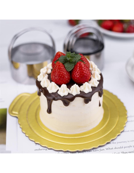 Juego de Cortadores de Galletas Redondos HUINF - 5 Piezas Acero Inoxidable