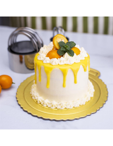 Juego de Cortadores de Galletas Redondos HUINF - 5 Piezas Acero Inoxidable