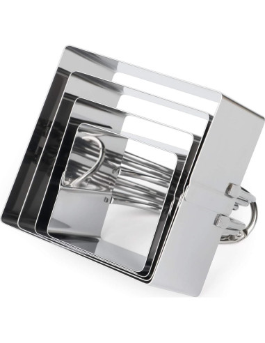 Juego de Cortadores de Galletas HULISEN Cuadrados 4 Piezas