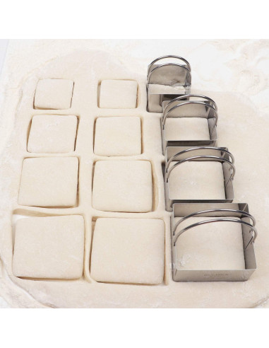 Juego de Cortadores de Galletas HULISEN Cuadrados 4 Piezas