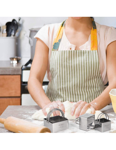Juego de Cortadores de Galletas HULISEN Cuadrados 4 Piezas