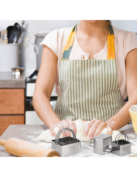 Juego de Cortadores de Galletas HULISEN Cuadrados 4 Piezas