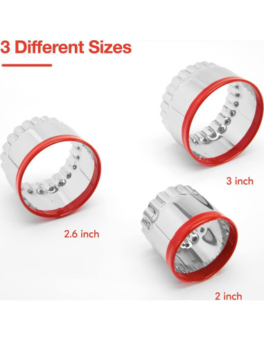 Juego de Cortadores de Galletas Redondos COOKIEQUE - 3 Piezas