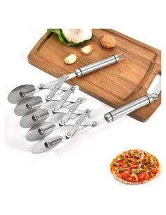 Cortador de Pastelería Ruiqas 5 Ruedas Ajustable Acero Inoxidable