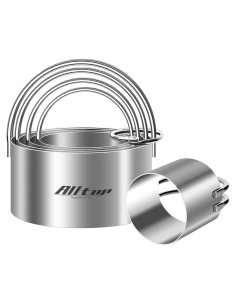 Cortadores de Galletas Redondos ALLTOP Acero Inoxidable 5 Pcs