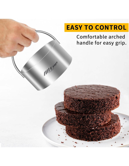 Cortadores de Galletas Redondos ALLTOP Acero Inoxidable 5 Pcs