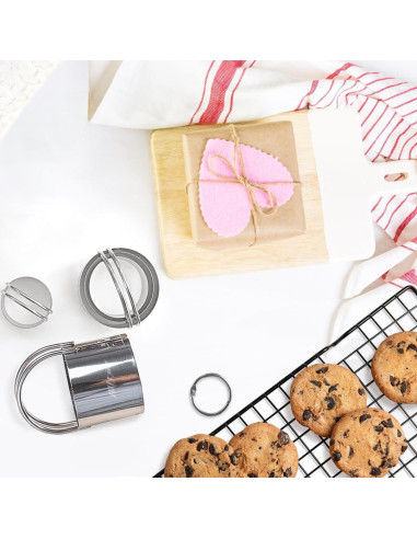 Cortadores de Galletas Redondos ALLTOP Acero Inoxidable 5 Pcs