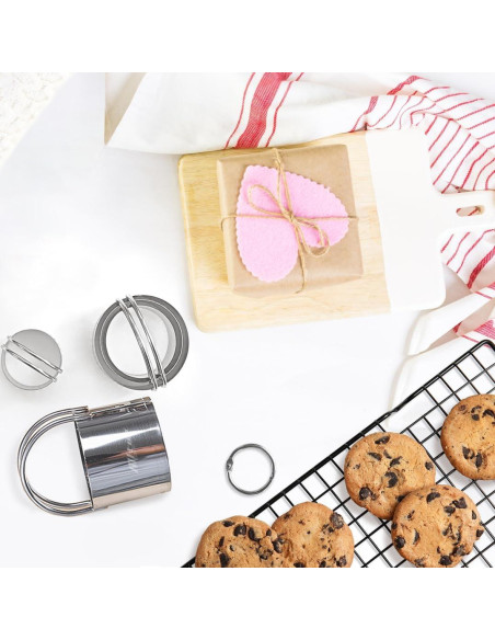 Cortadores de Galletas Redondos ALLTOP Acero Inoxidable 5 Pcs