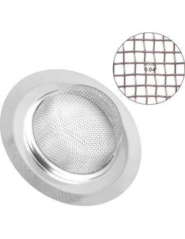 Filtro de Fregadero de Cocina SOSUO 2 Piezas Acero Inoxidable 11.43 cm
