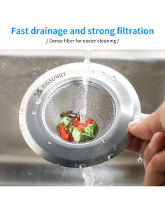 Juego de 2 coladores de acero inoxidable MSY BIGSUNNY 11.4 cm 2