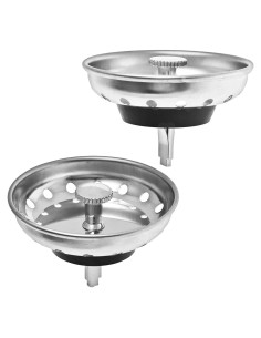 Paquete de 2 Filtro y Tapón de Fregadero Hilltop 8,89 cm