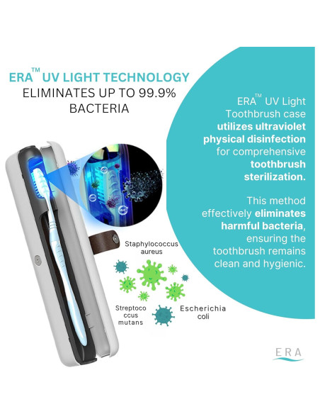 Funda desinfectante para cepillo de dientes ERA con luz UV